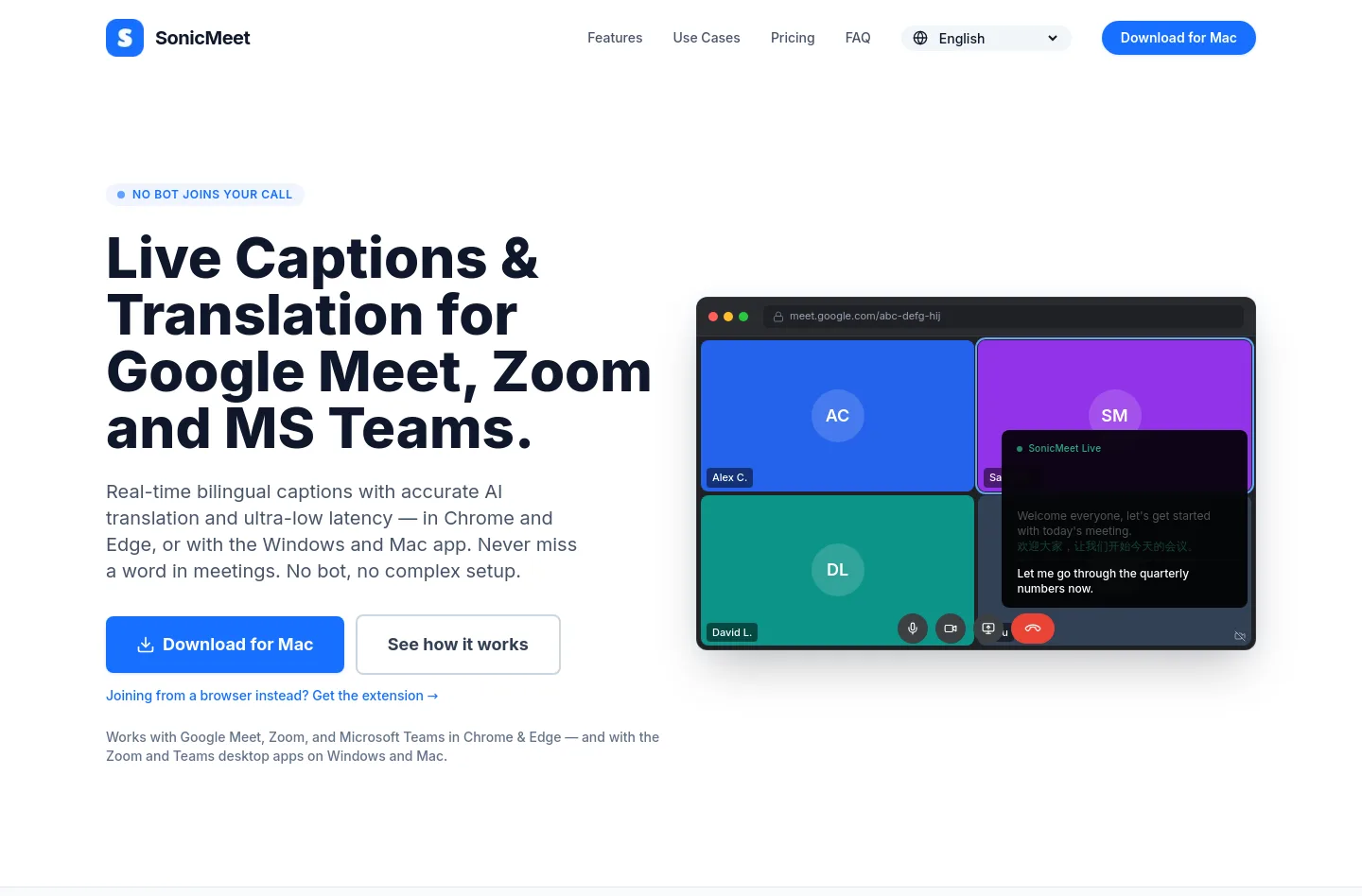 sonicmeet.app — Hero