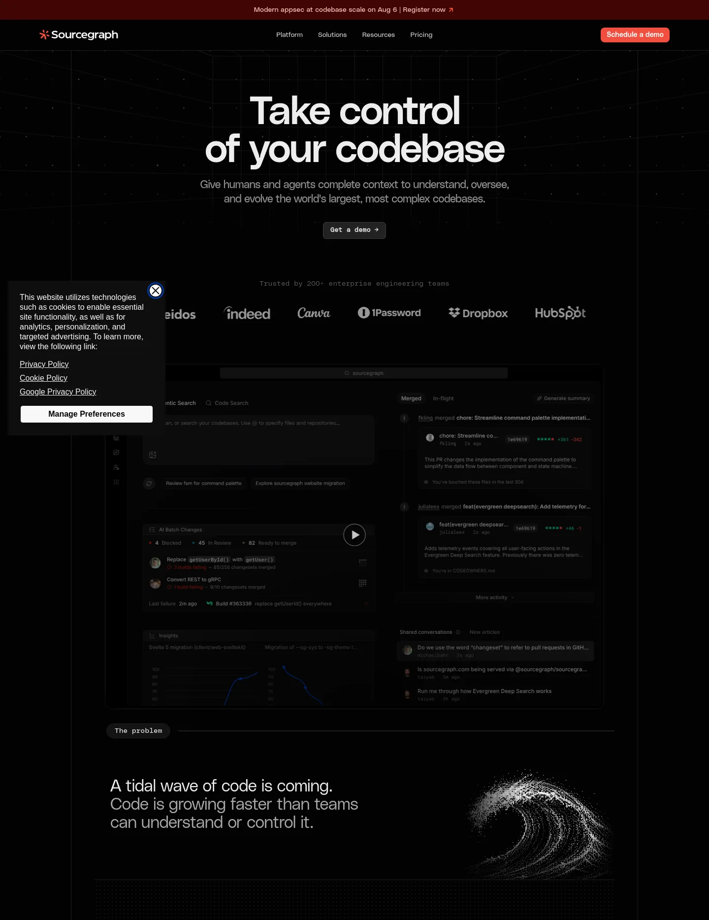 sourcegraph.com — a measured funnel