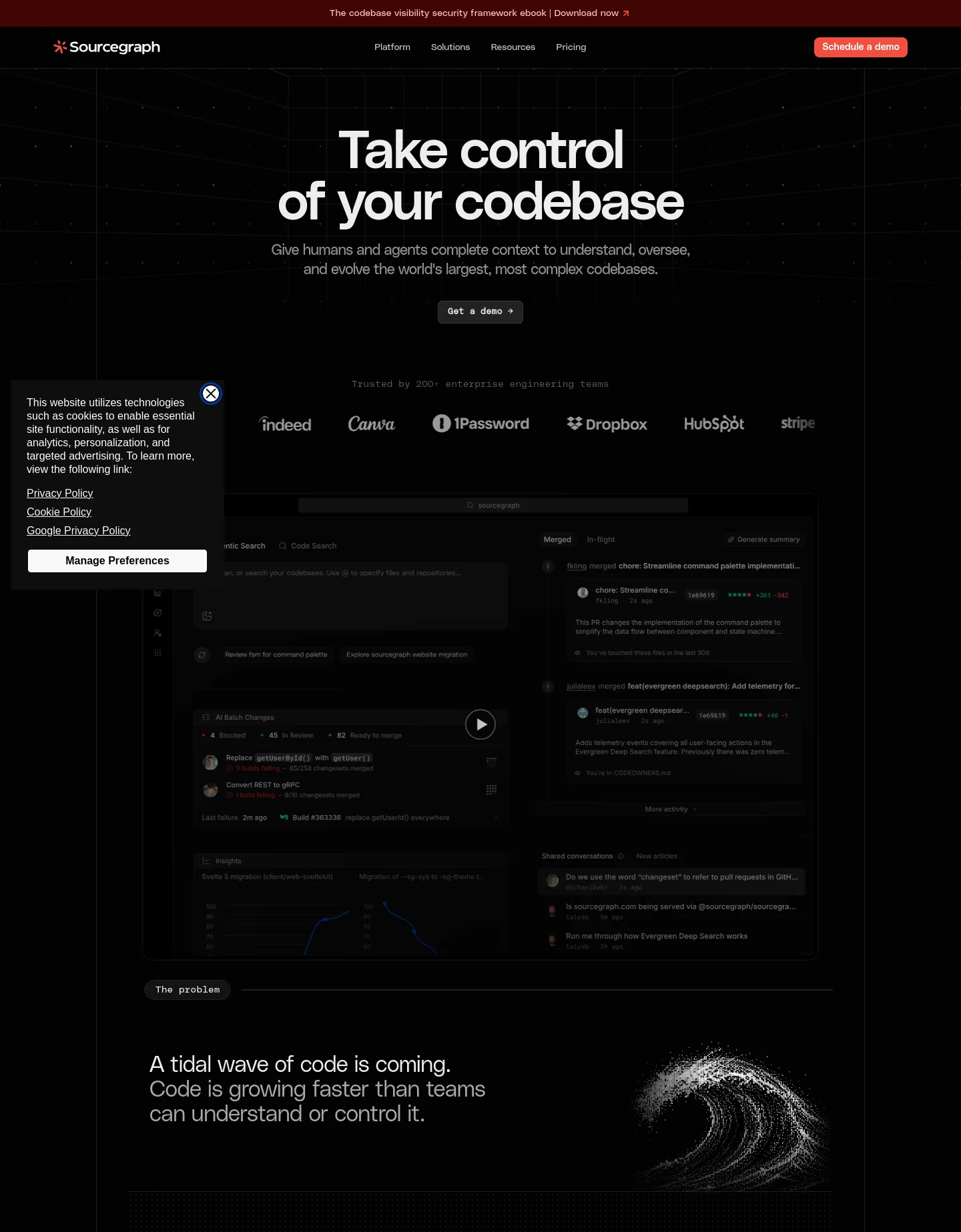 sourcegraph.com — a measured funnel