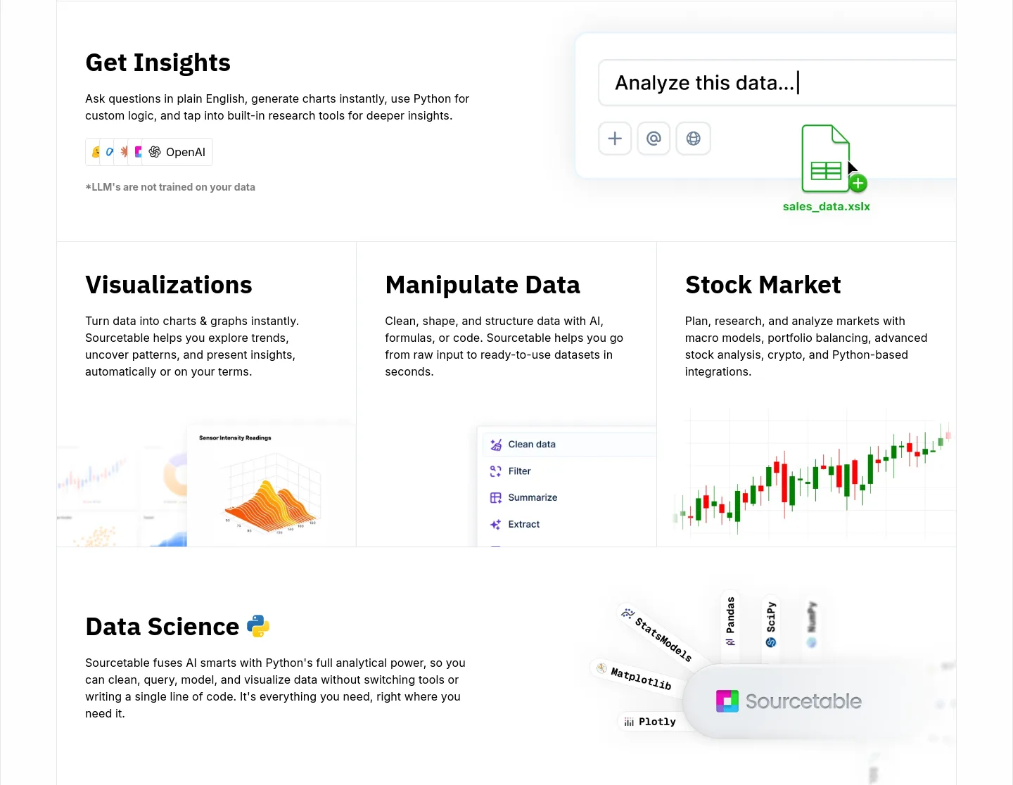 sourcetable.com — Features