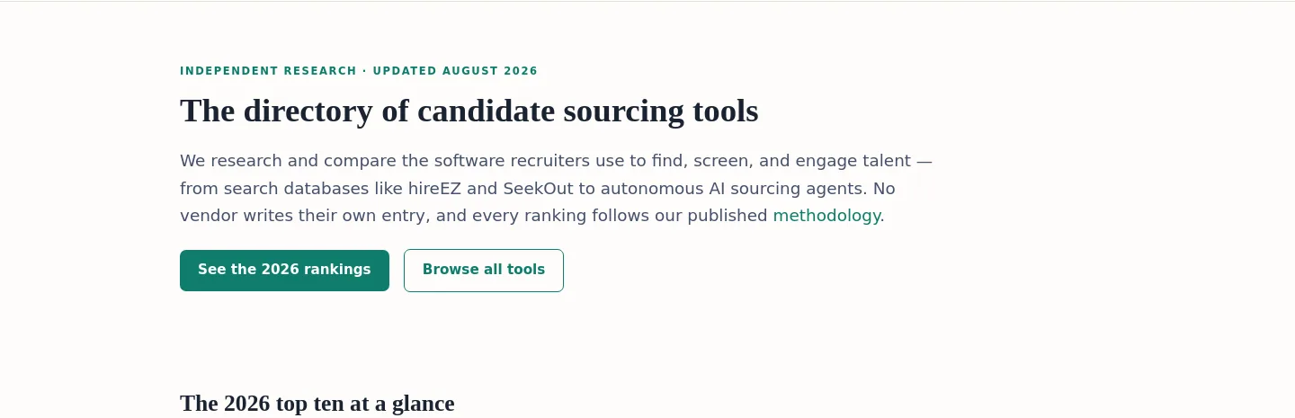 sourcingtools.org — a real Hero section