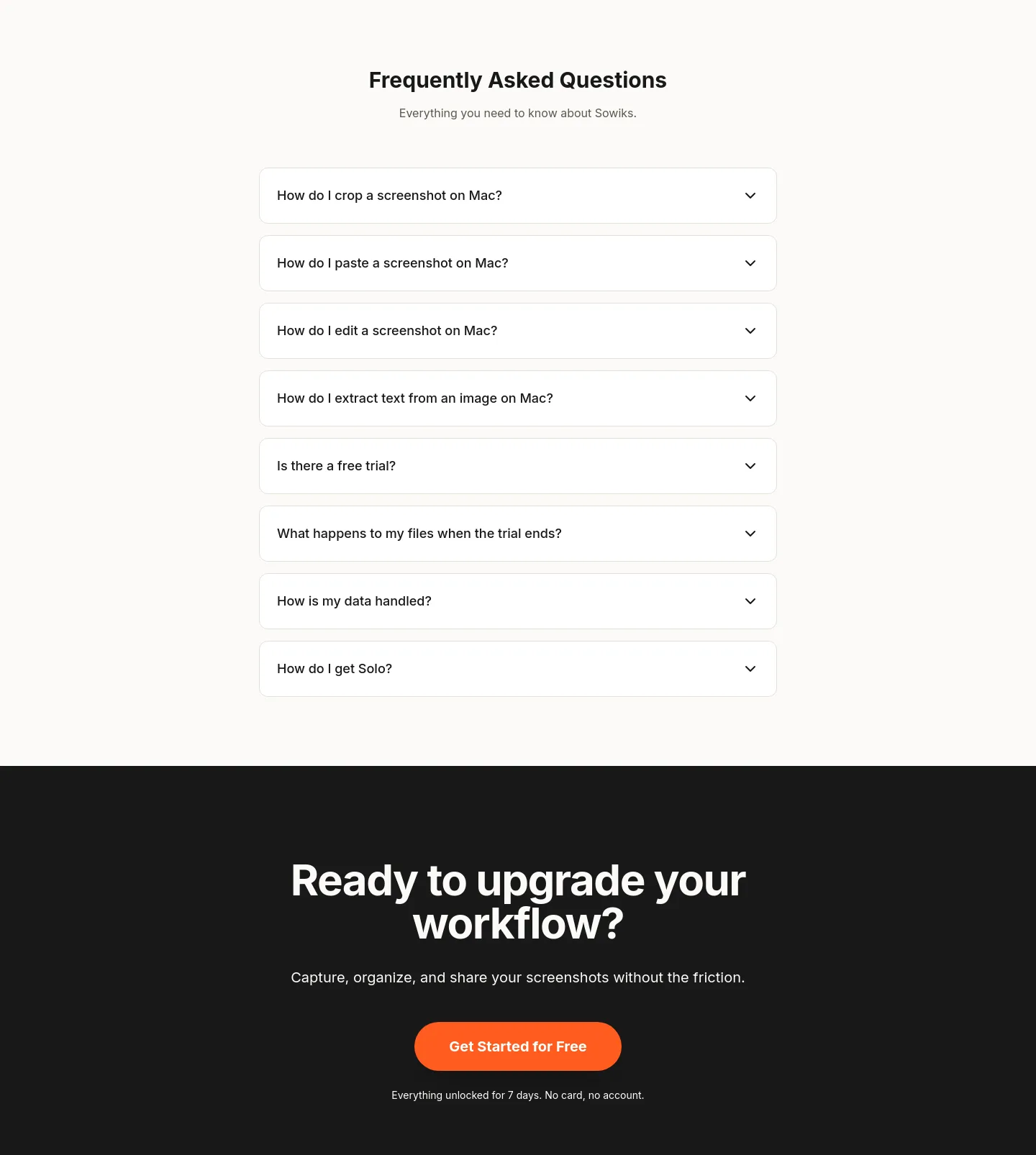 sowiks.com FAQ section