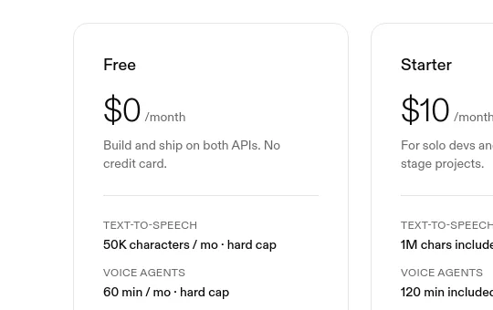 No credit card element from speechify.ai