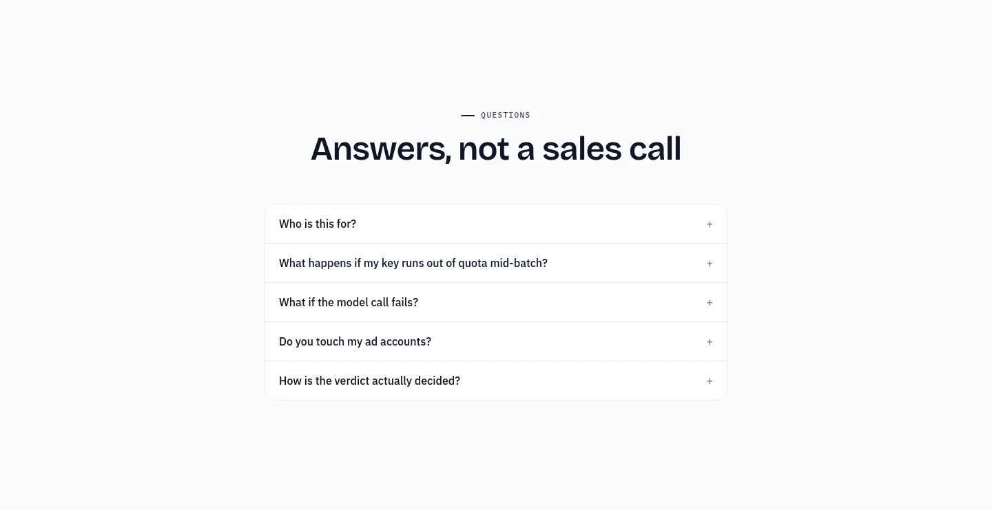 spendict.com — a real FAQ section