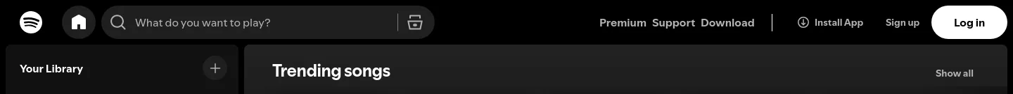 spotify.com — a measured funnel