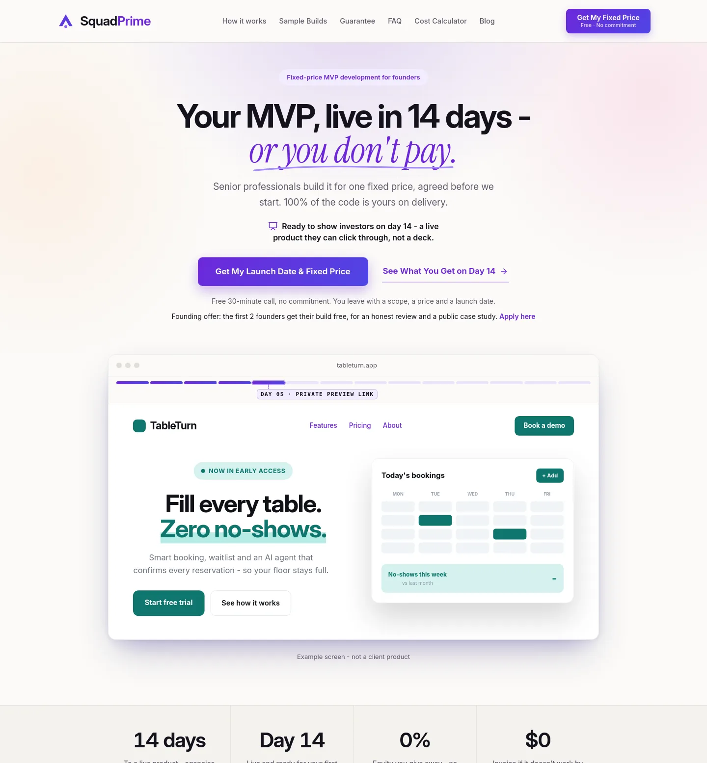 squadprime.com — a measured funnel
