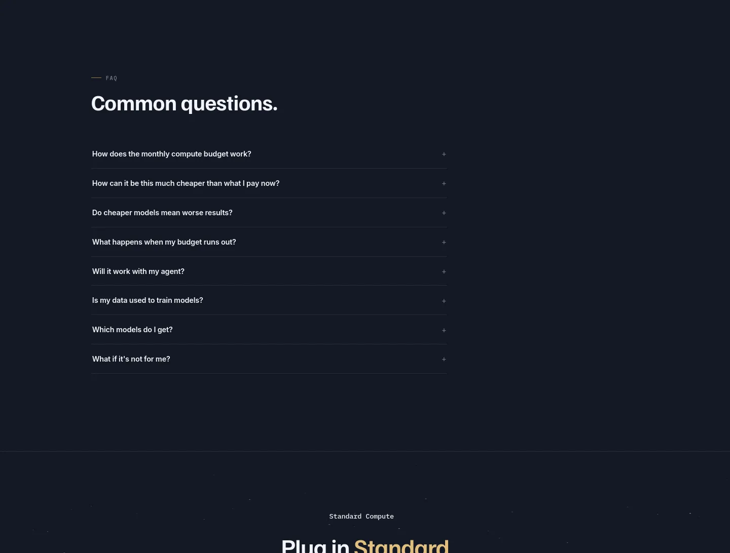 standardcompute.com — FAQ