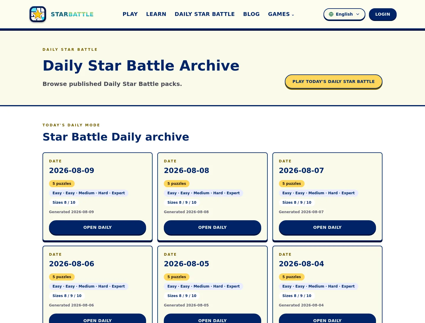 starbattle.online — a measured funnel