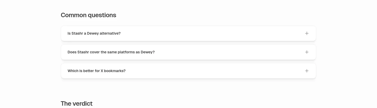 stashr.me FAQ section