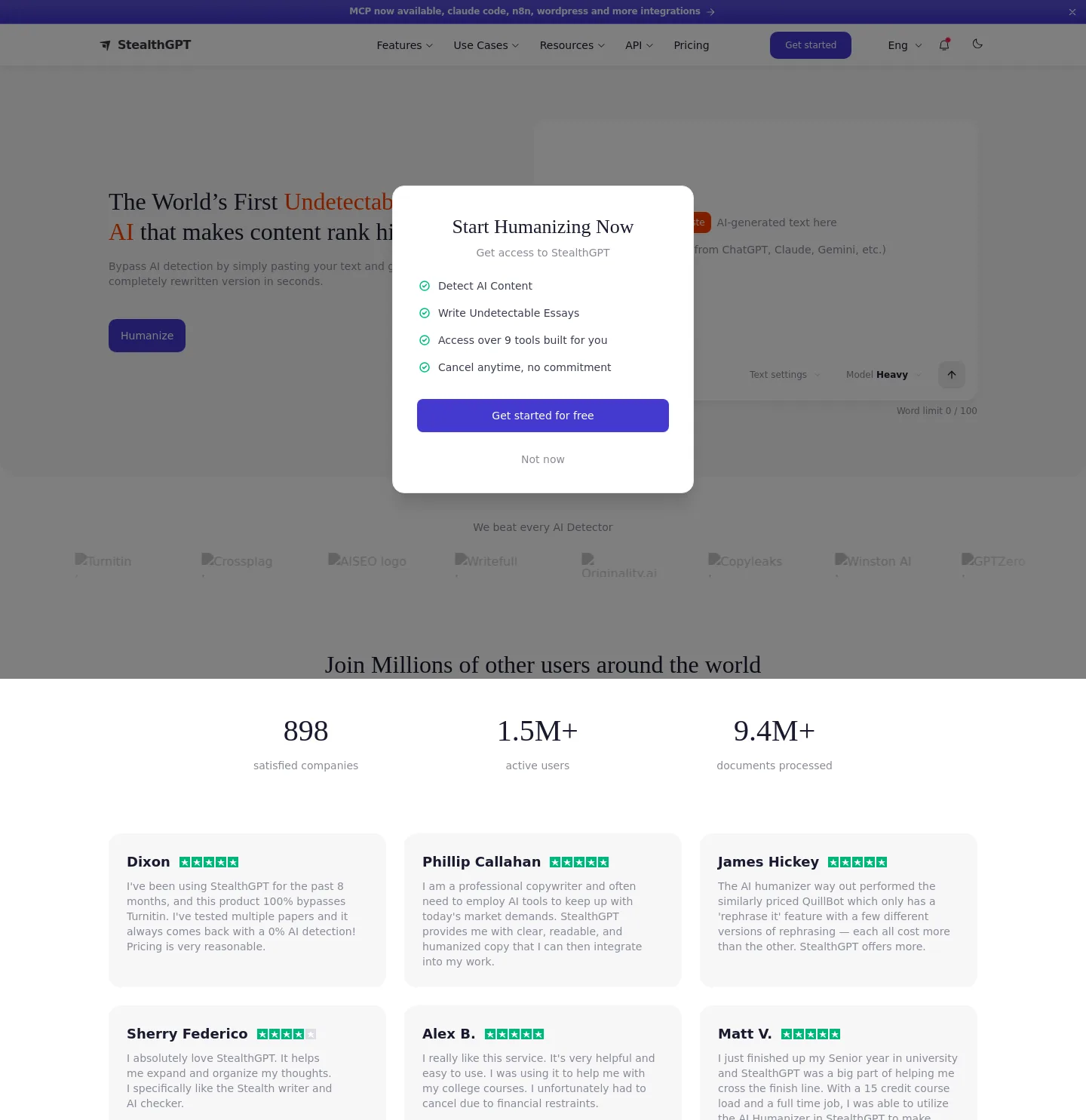 stealthgpt.ai — a measured funnel