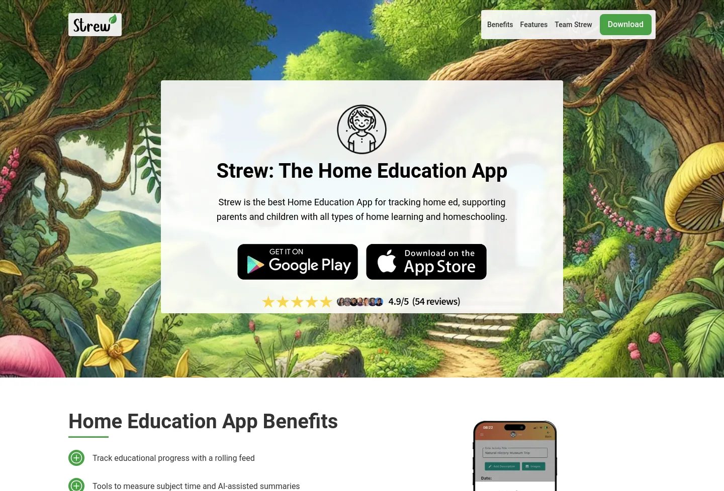 strew.app Hero section
