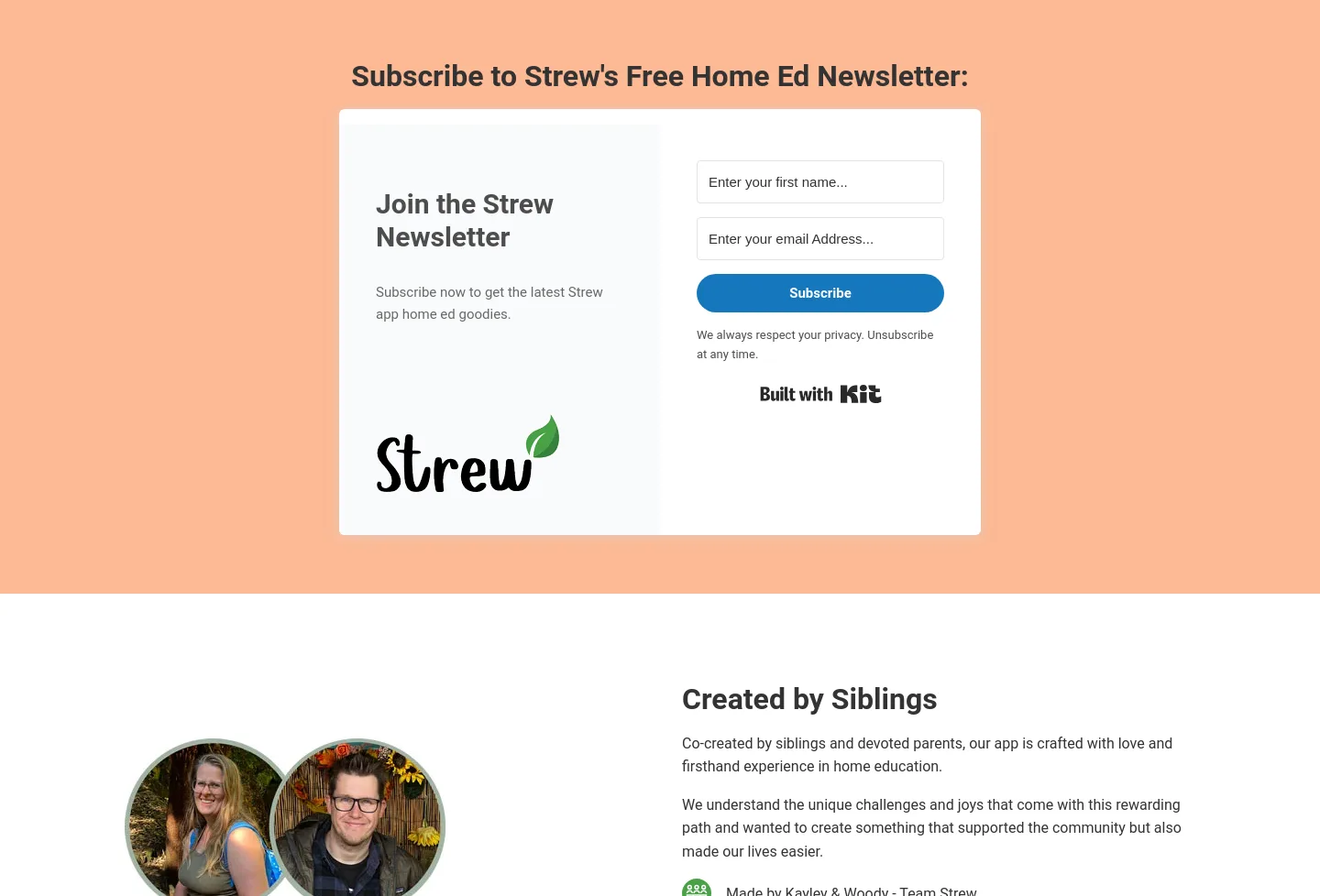 strew.app — Email Capture