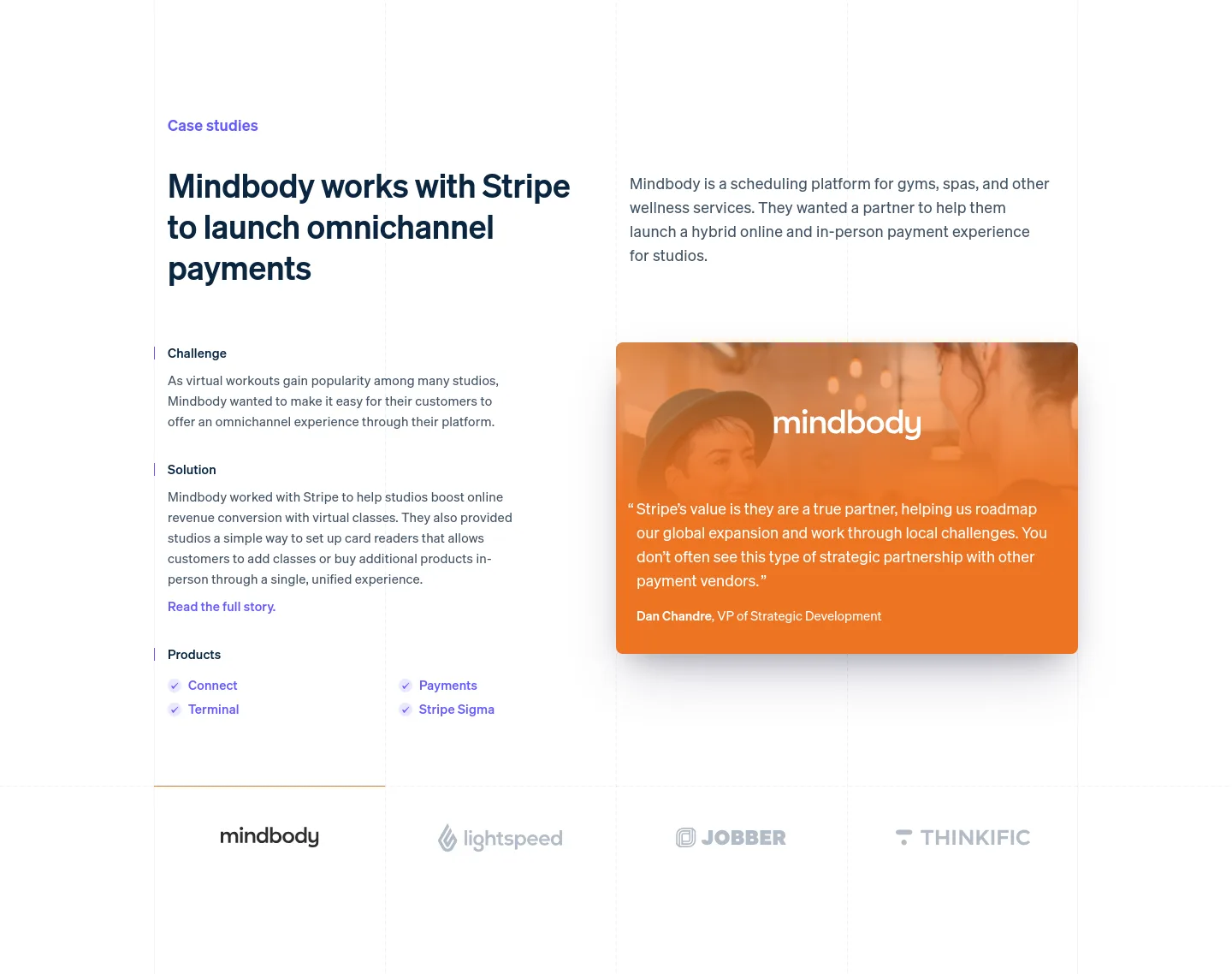 stripe.com — a real Logo Wall section