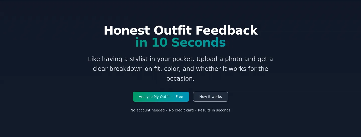 stylebias.app Hero section