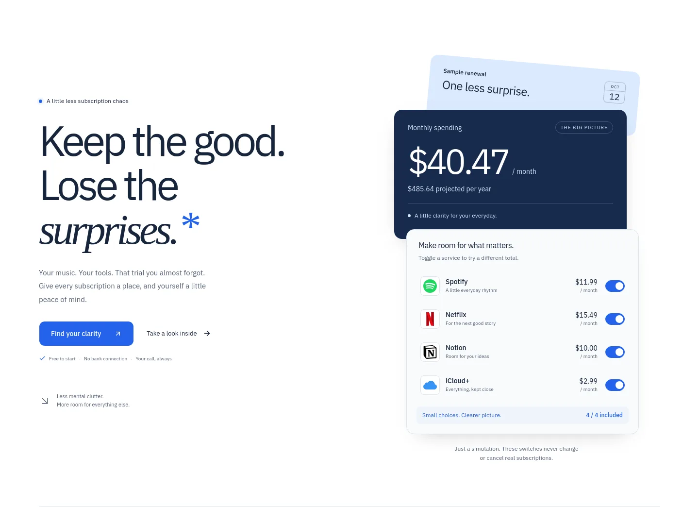 subkeep.app — Hero