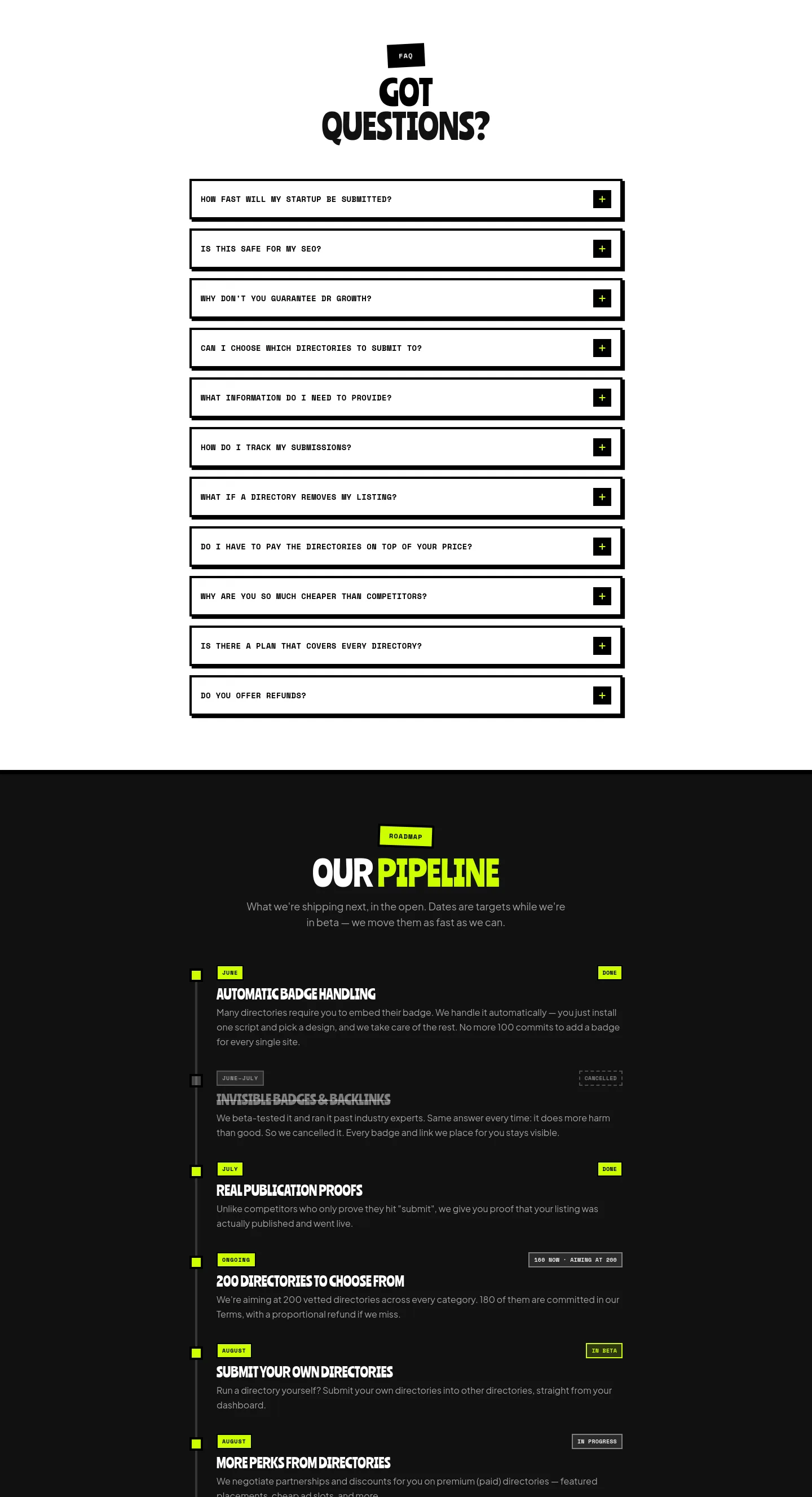submitator.com — FAQ
