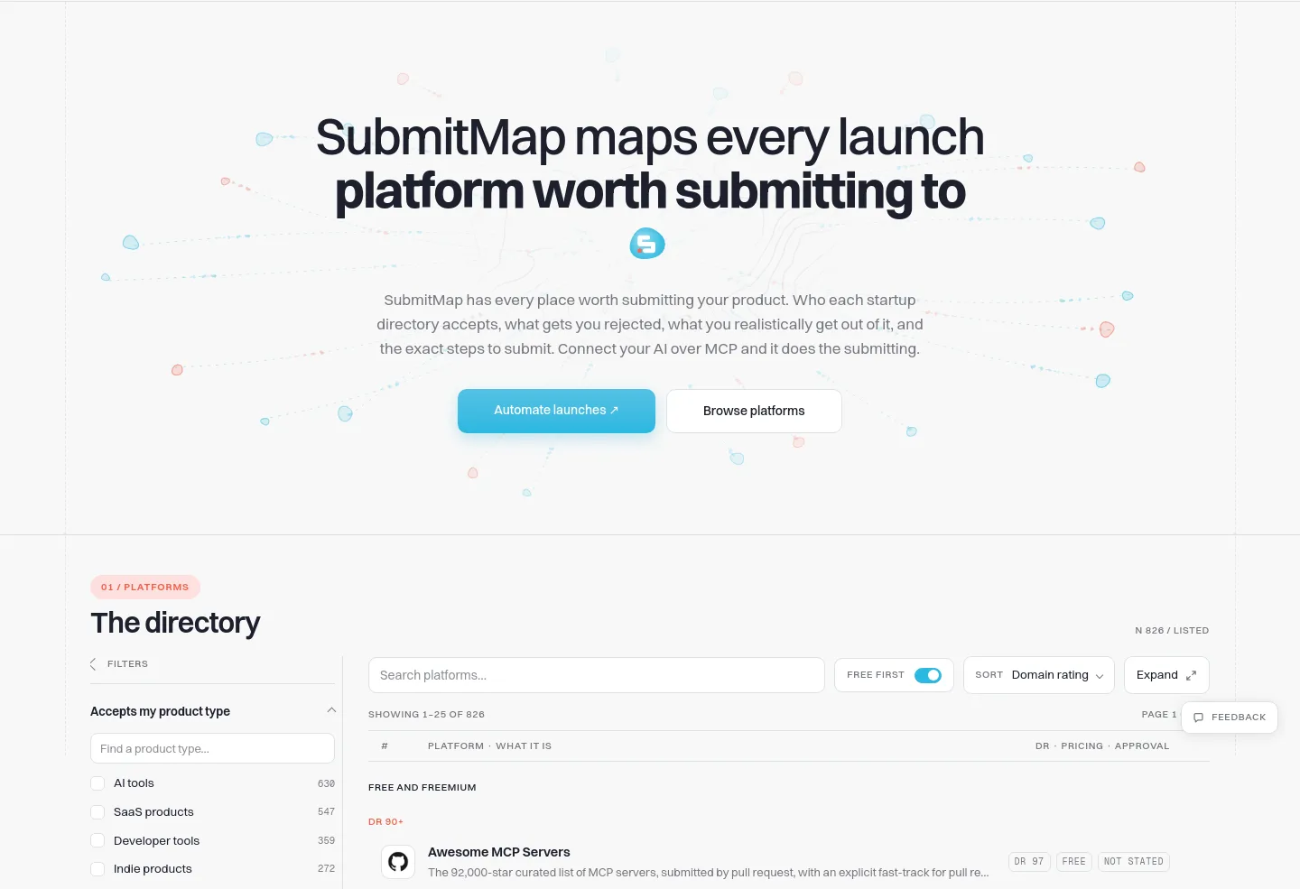 submitmap.com — Hero