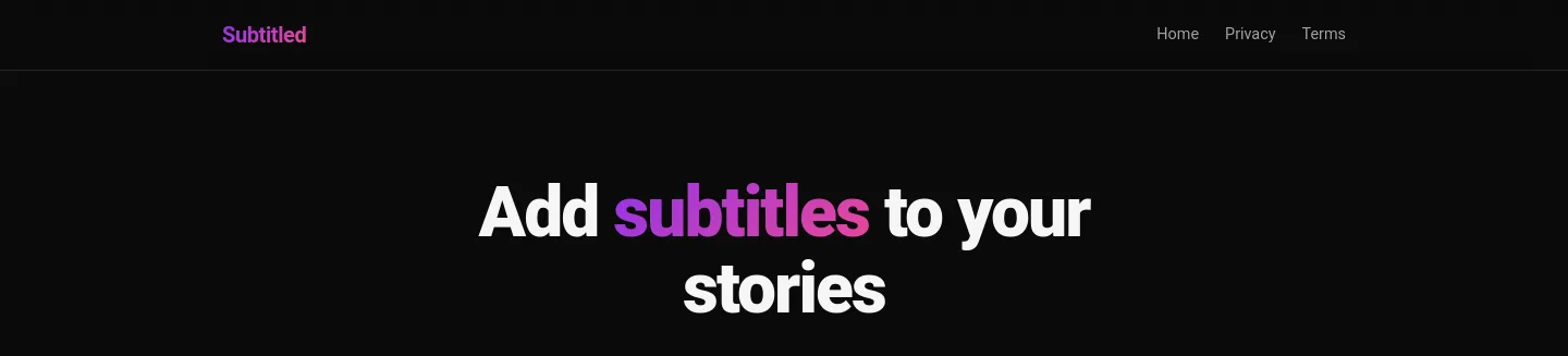 subtitles-app.com — a measured funnel