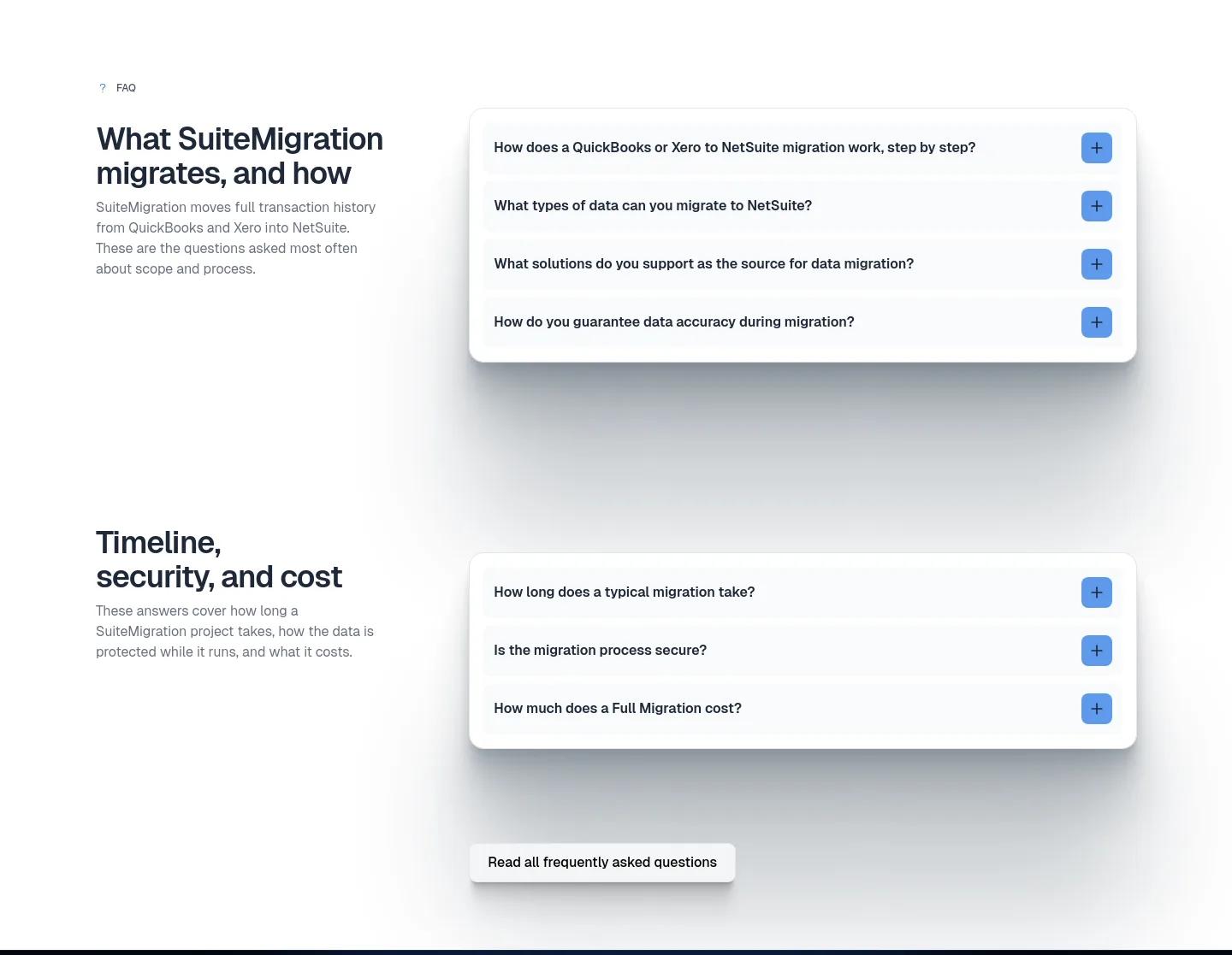 suitemigration.com — FAQ