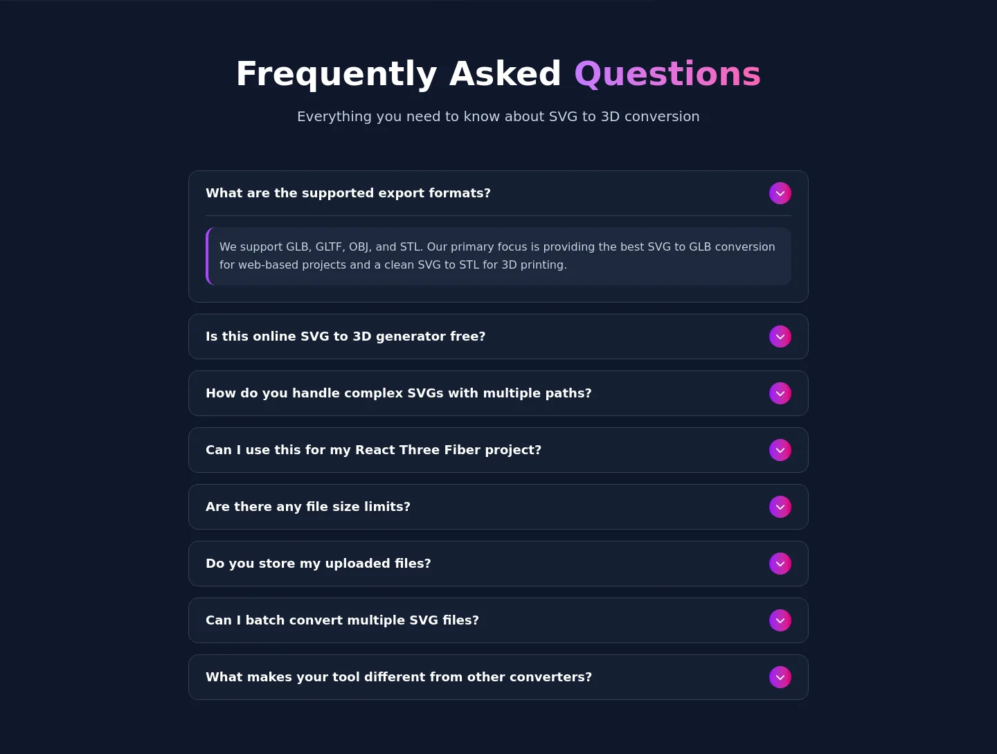 svgto3d.com — FAQ