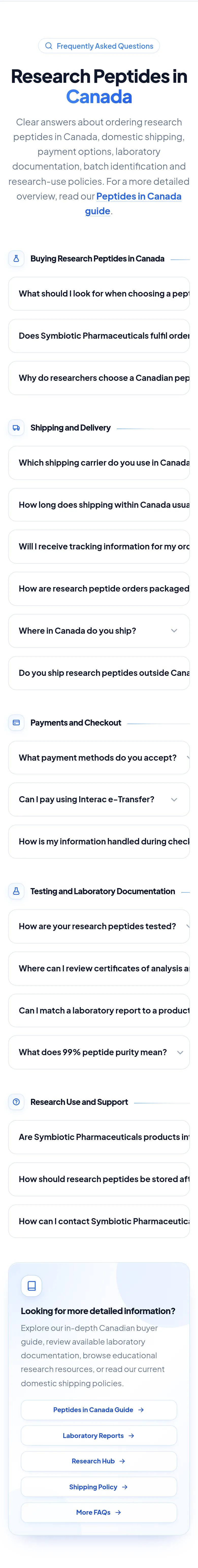 symbioticpharma.is — a real FAQ section