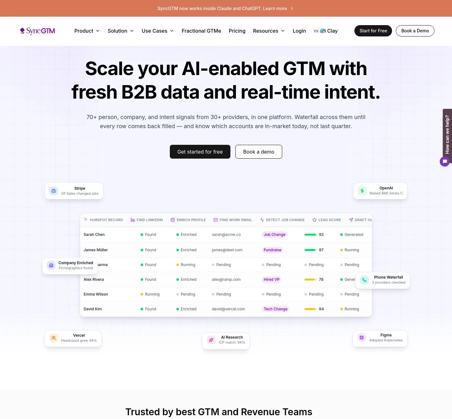 syncgtm.com Hero section