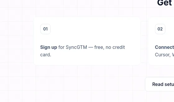 No credit card element from syncgtm.com