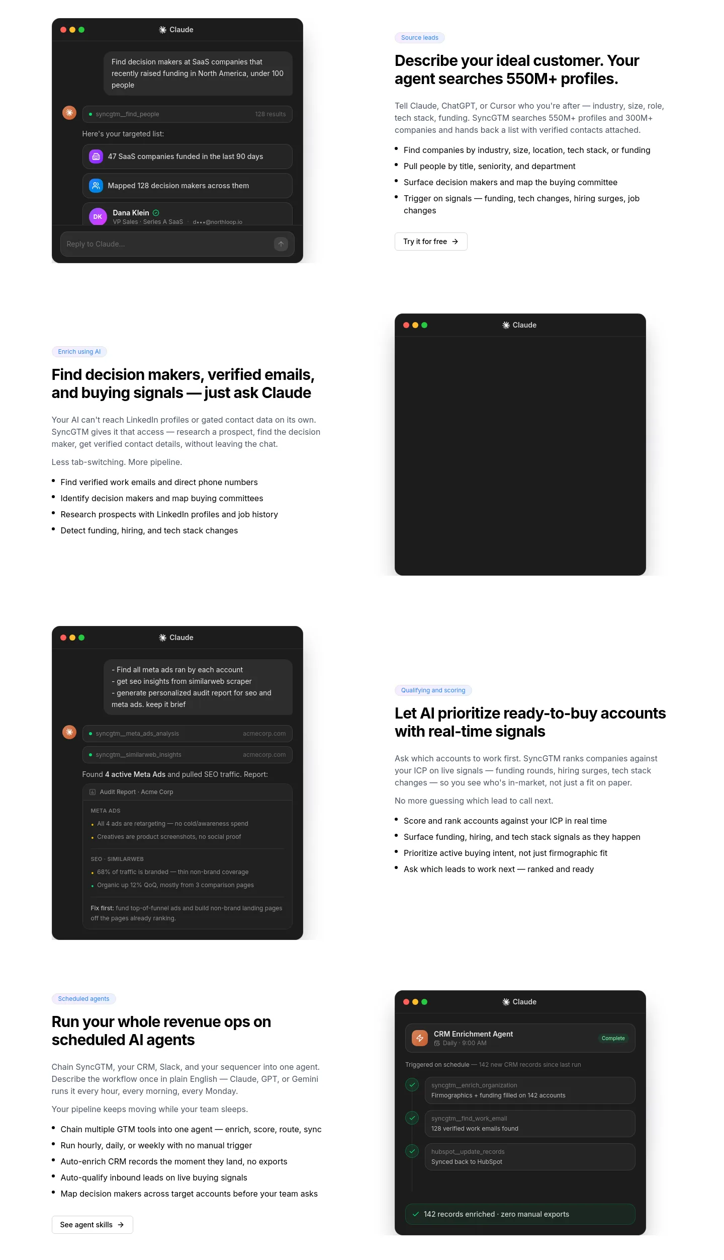 syncgtm.com — a real Stats section