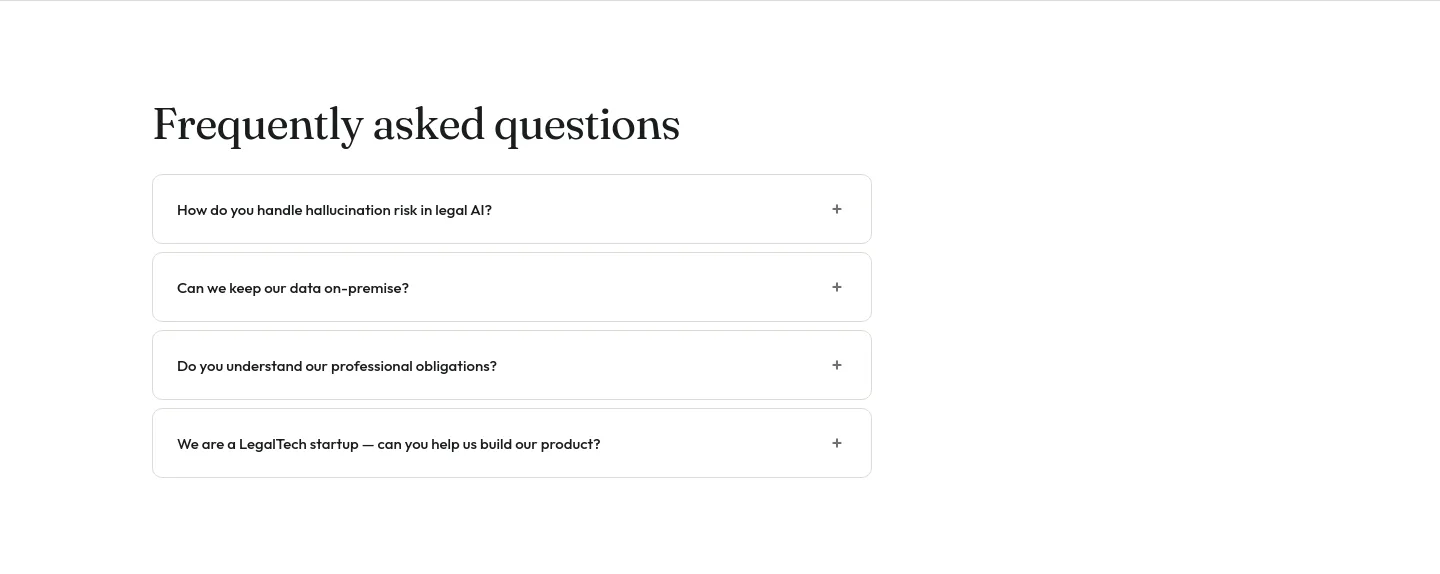 systima.ai — a real FAQ section