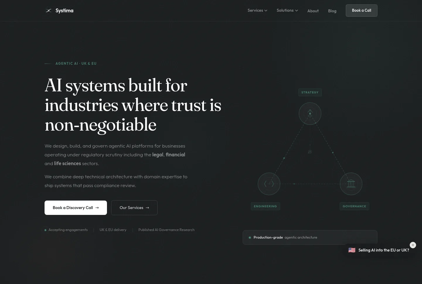 systima.ai Hero section