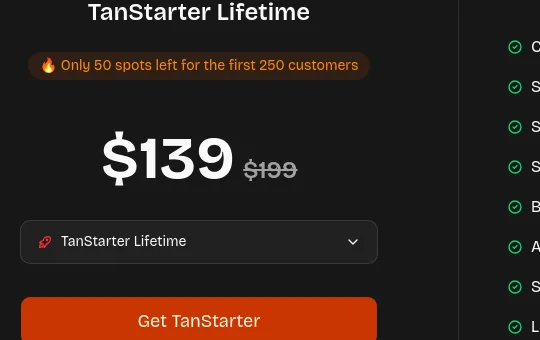 Price anchor element from tanstarter.dev