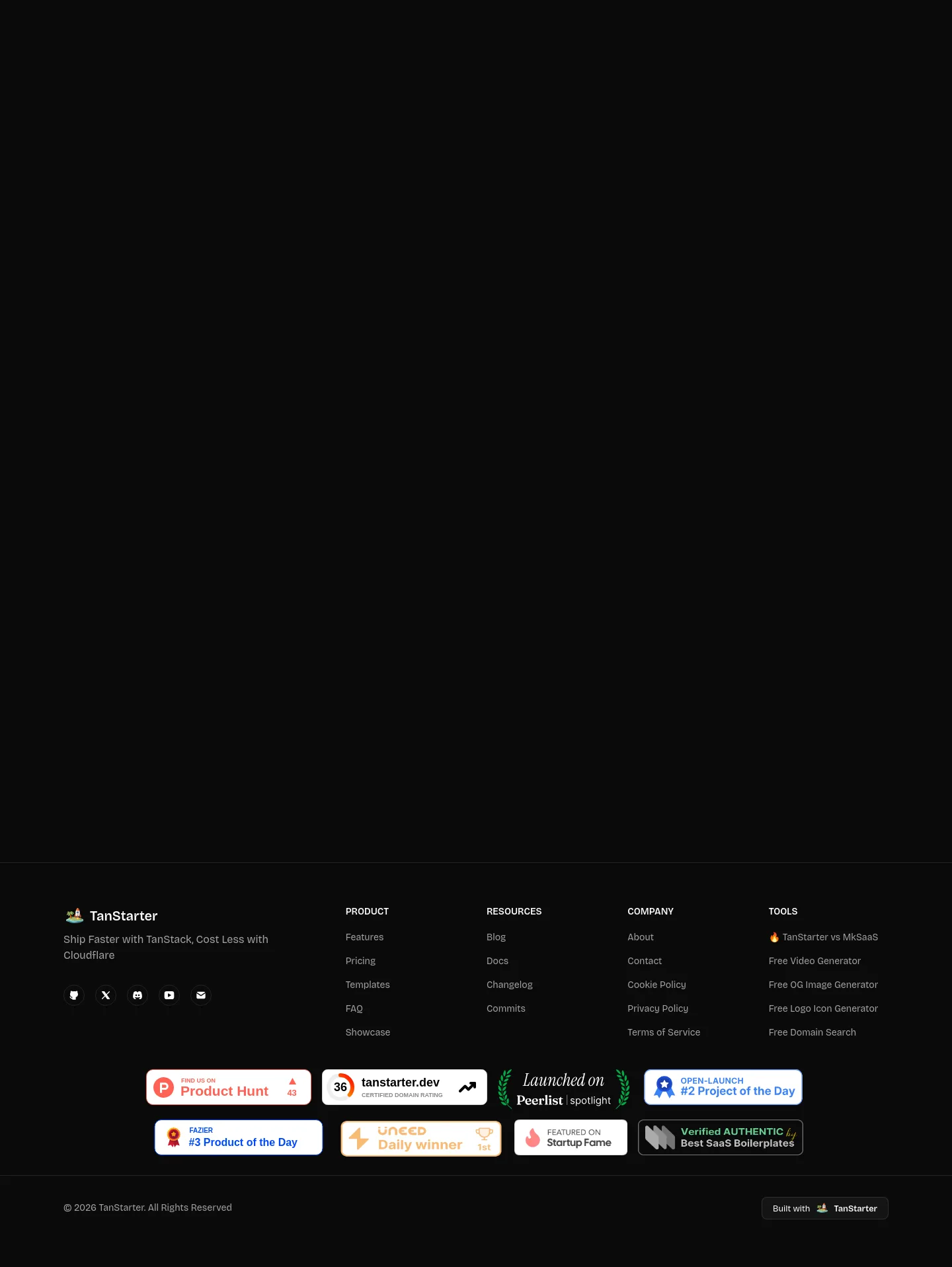 tanstarter.dev — a real Logo Wall section