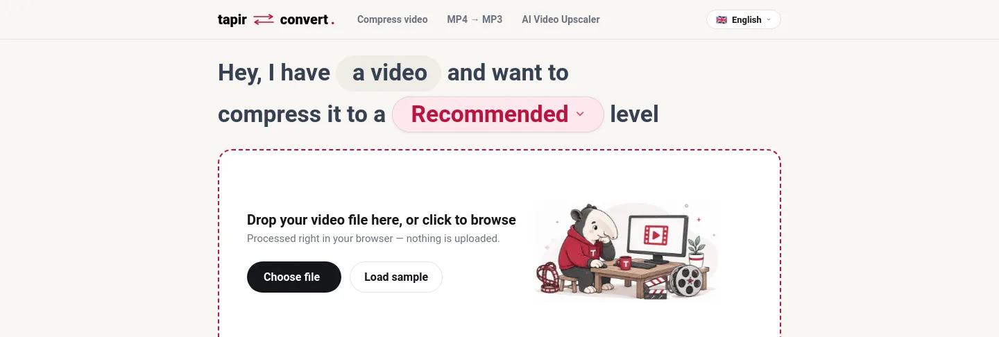 tapirconvert.com — a measured funnel