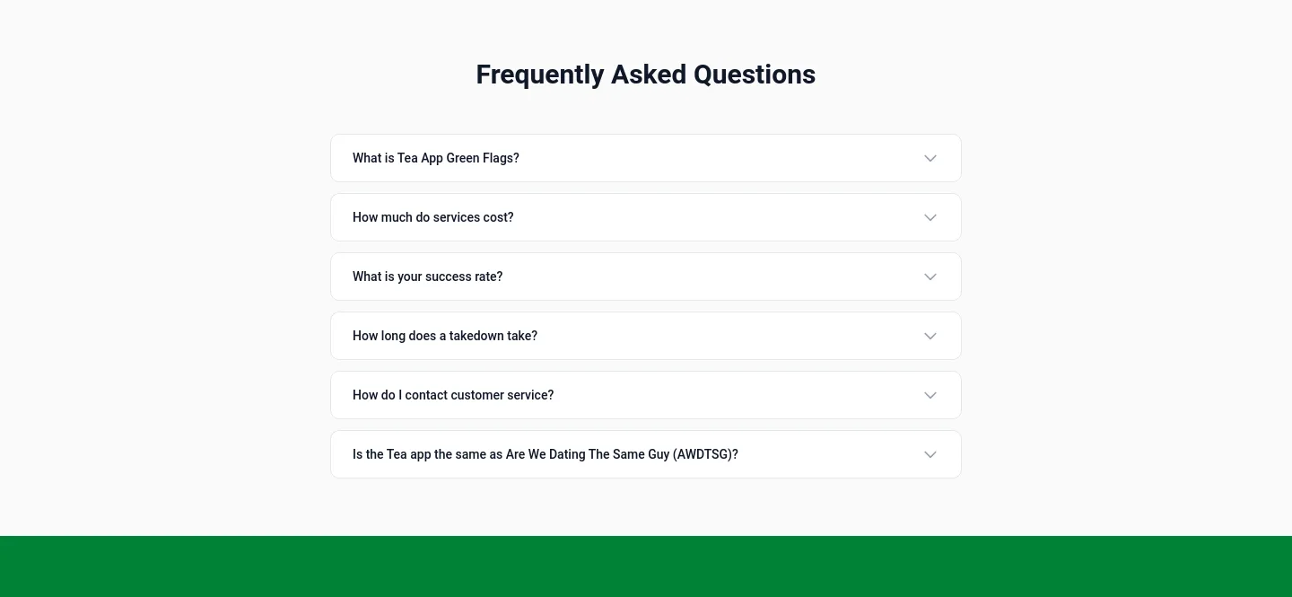teaappgreenflags.com — FAQ