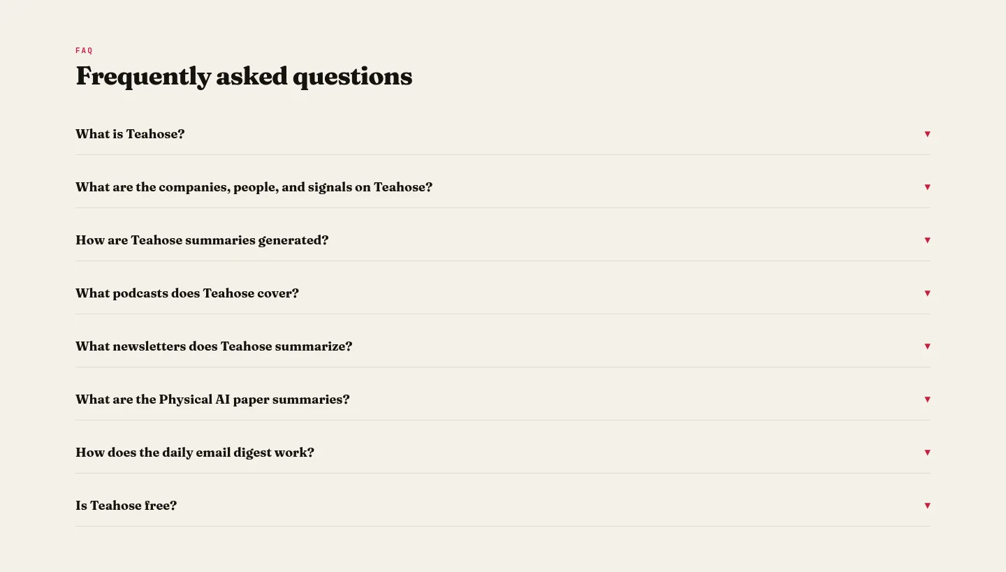 teahose.com — FAQ