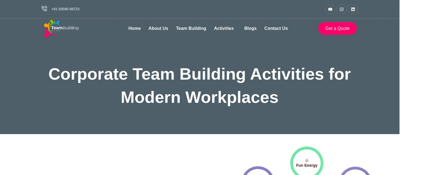 teambuildingninja.com — a real Hero section