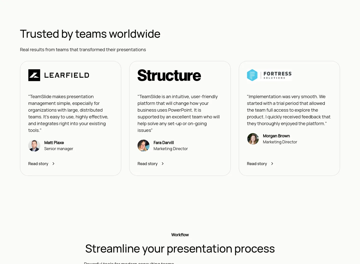 teamslide.com — a real Logo Wall section