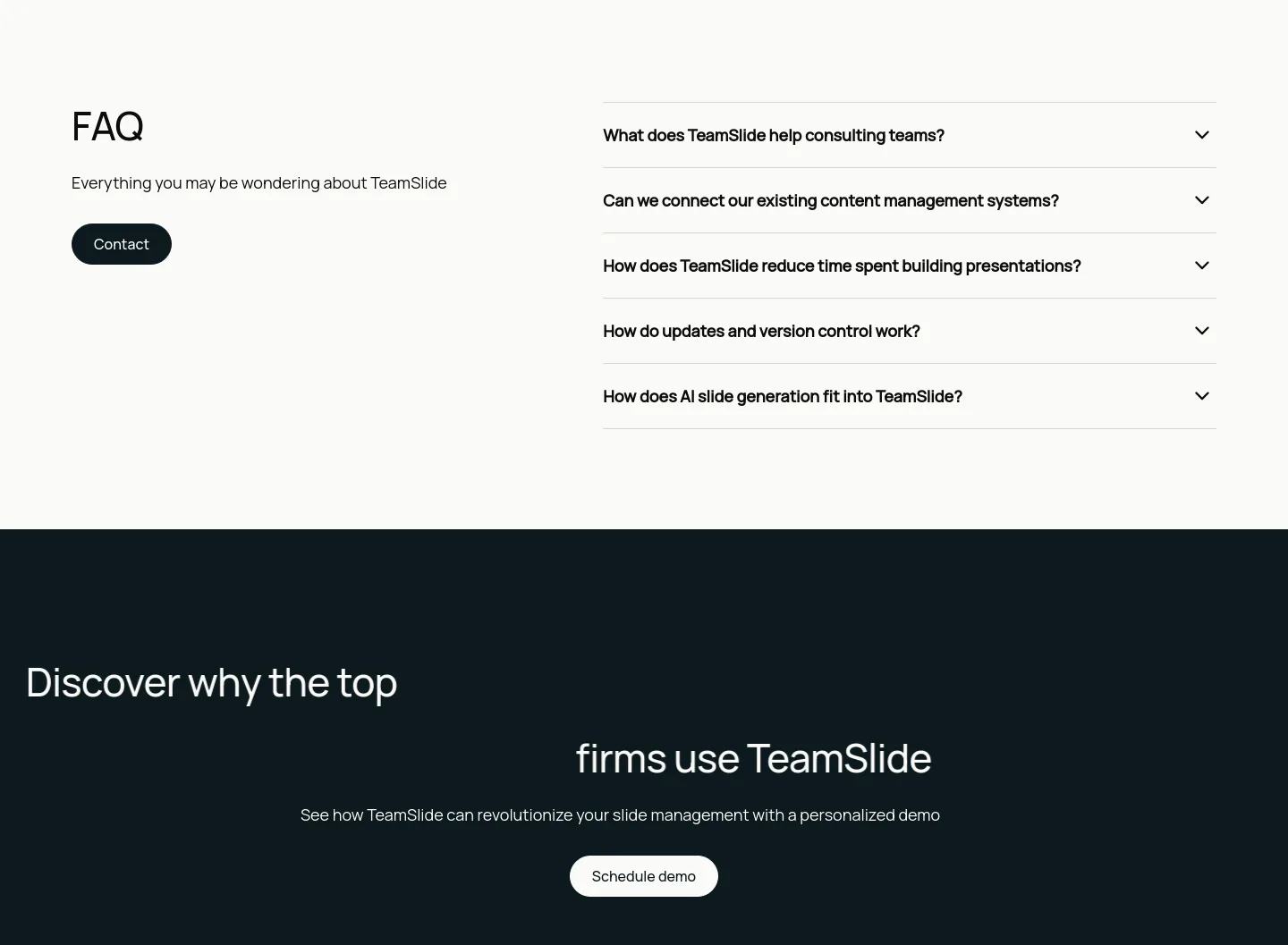 teamslide.com FAQ section