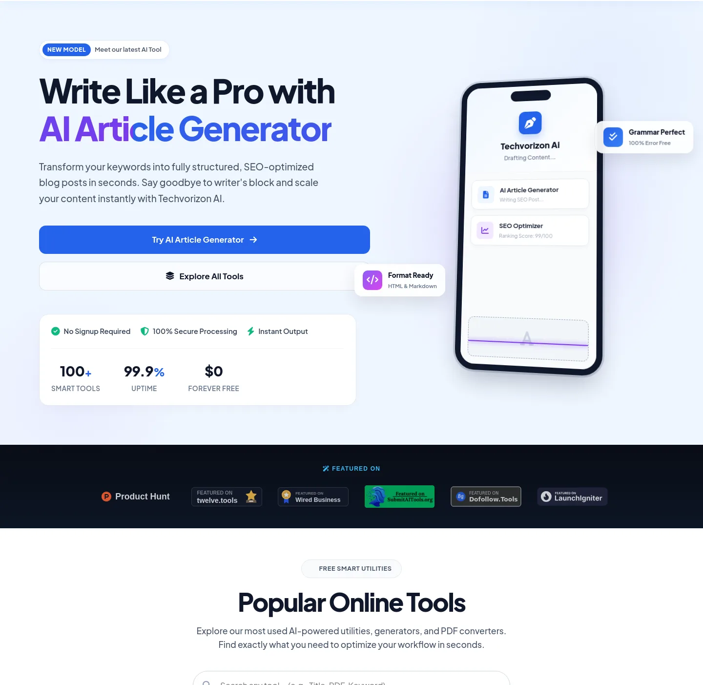 techvorizonai.com — Hero