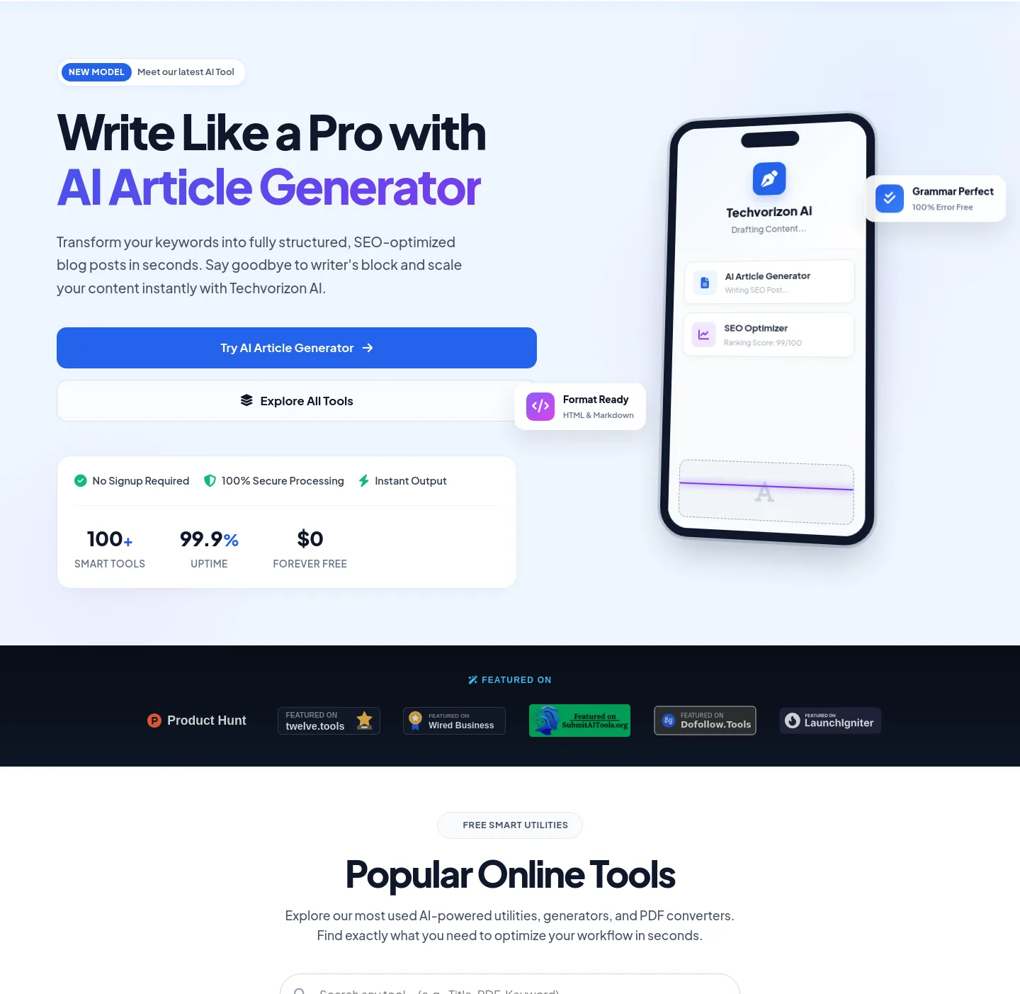techvorizonai.com — Hero