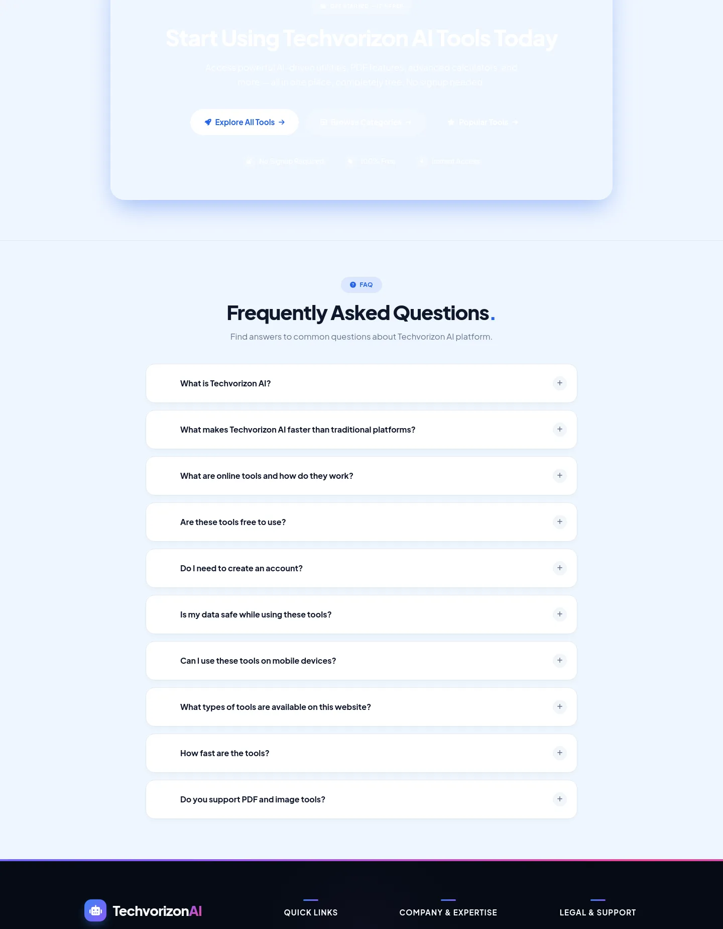 techvorizonai.com — FAQ