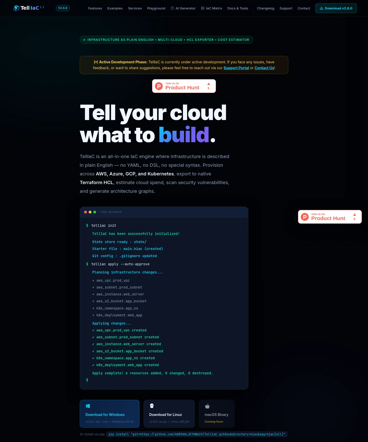 telliac.pages.dev — Hero