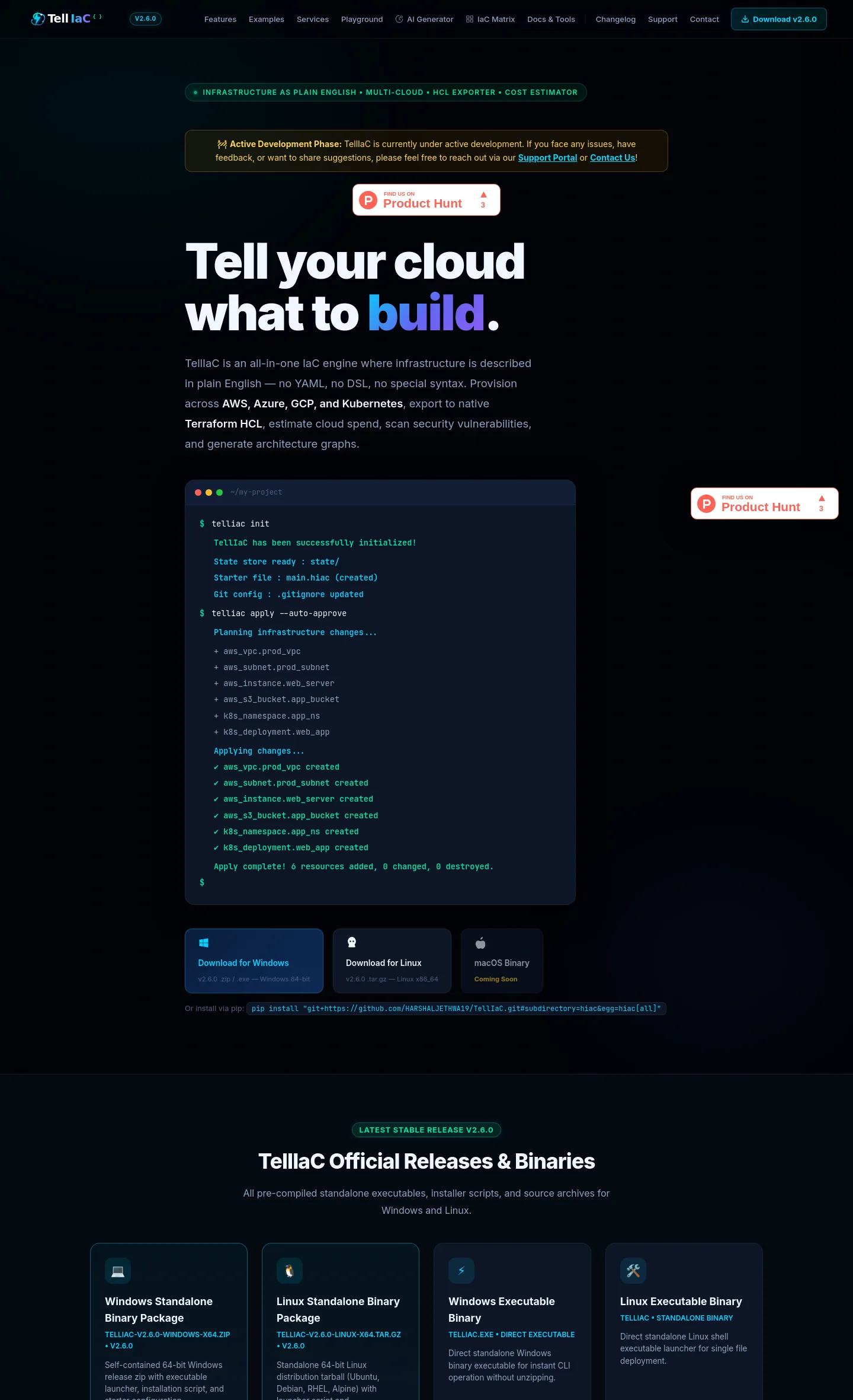 telliac.pages.dev — a measured funnel