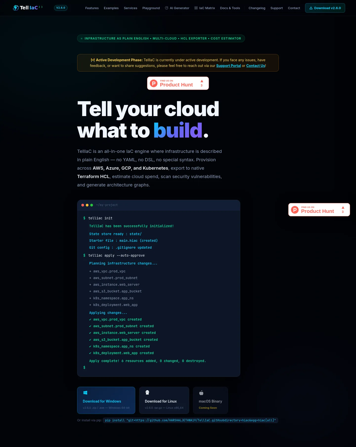 telliac.pages.dev — Hero