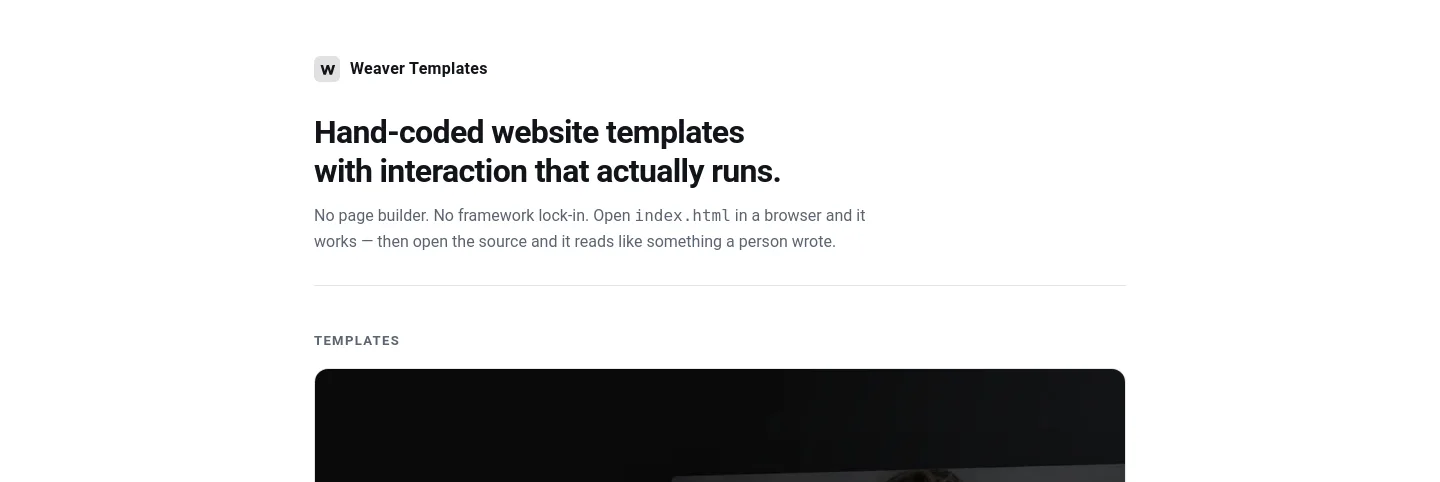 templates.weaver.center — a measured funnel