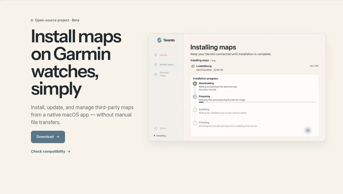 terento.app Hero section
