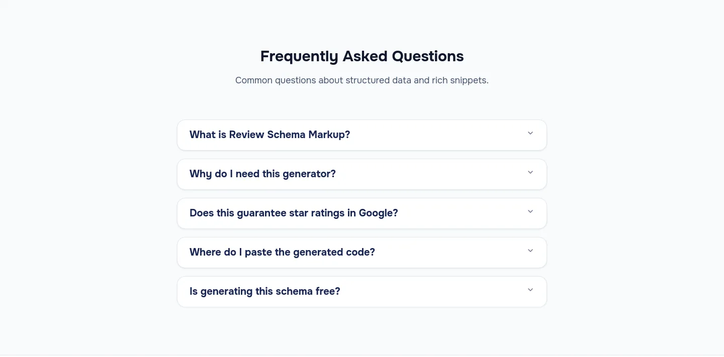 testimly.com — a real FAQ section
