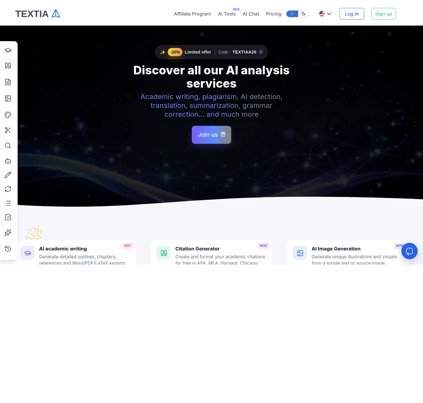 textiaa.com — a measured funnel