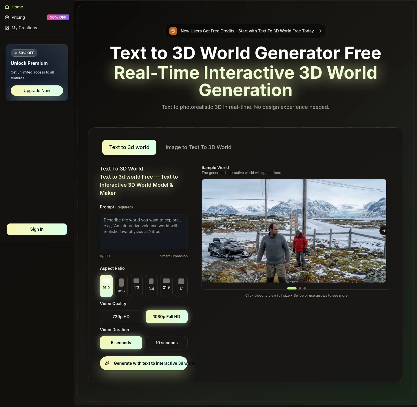 textto3dworld.org — Hero