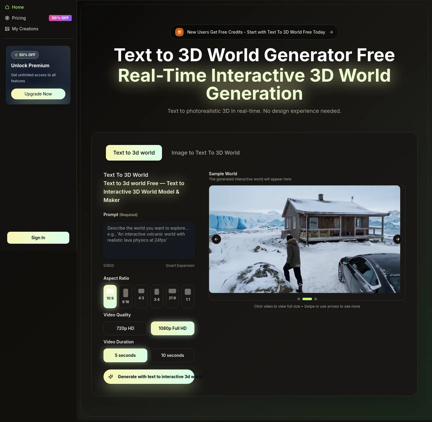 textto3dworld.org — Hero